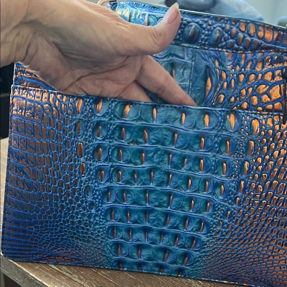 NWOT Brahmin Blue and copper Bag - Picture 7 of 10